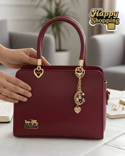 Multicolor rexine shoulder bag for girls stylish lightweight handbag with strap for school casual and party use