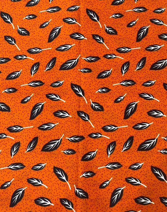 Orange printed polo cotton 2 piece suit for women casual wear soft breathable fabric matching shirt and trouser set