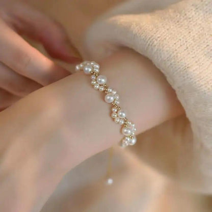 pearl charm bracelet women stainless steel elegant fashion jewelry Swift Mart