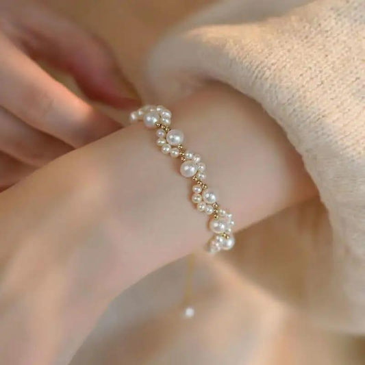 pearl charm bracelet women stainless steel elegant fashion jewelry Swift Mart