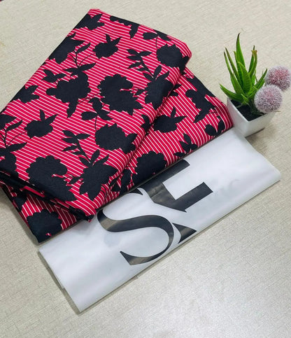 Pink printed polo cotton 2 piece suit for women with matching shirt and trouser soft breathable casual summer outfit