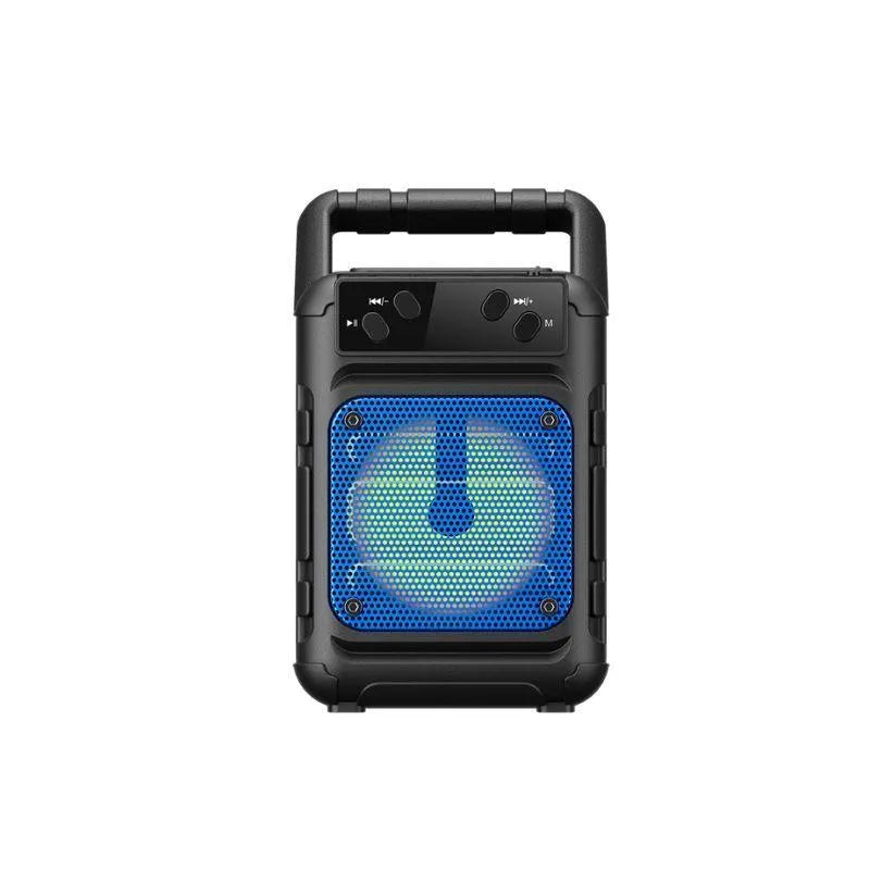 Mini Bluetooth speaker portable wireless black audio device with FM USB SD support, compact speaker for travel home and outdoor use