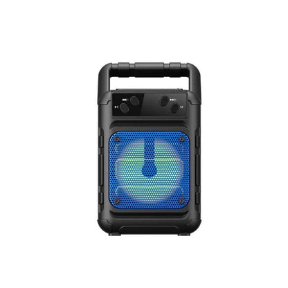 Mini Bluetooth speaker portable wireless black audio device with FM USB SD support, compact speaker for travel home and outdoor use
