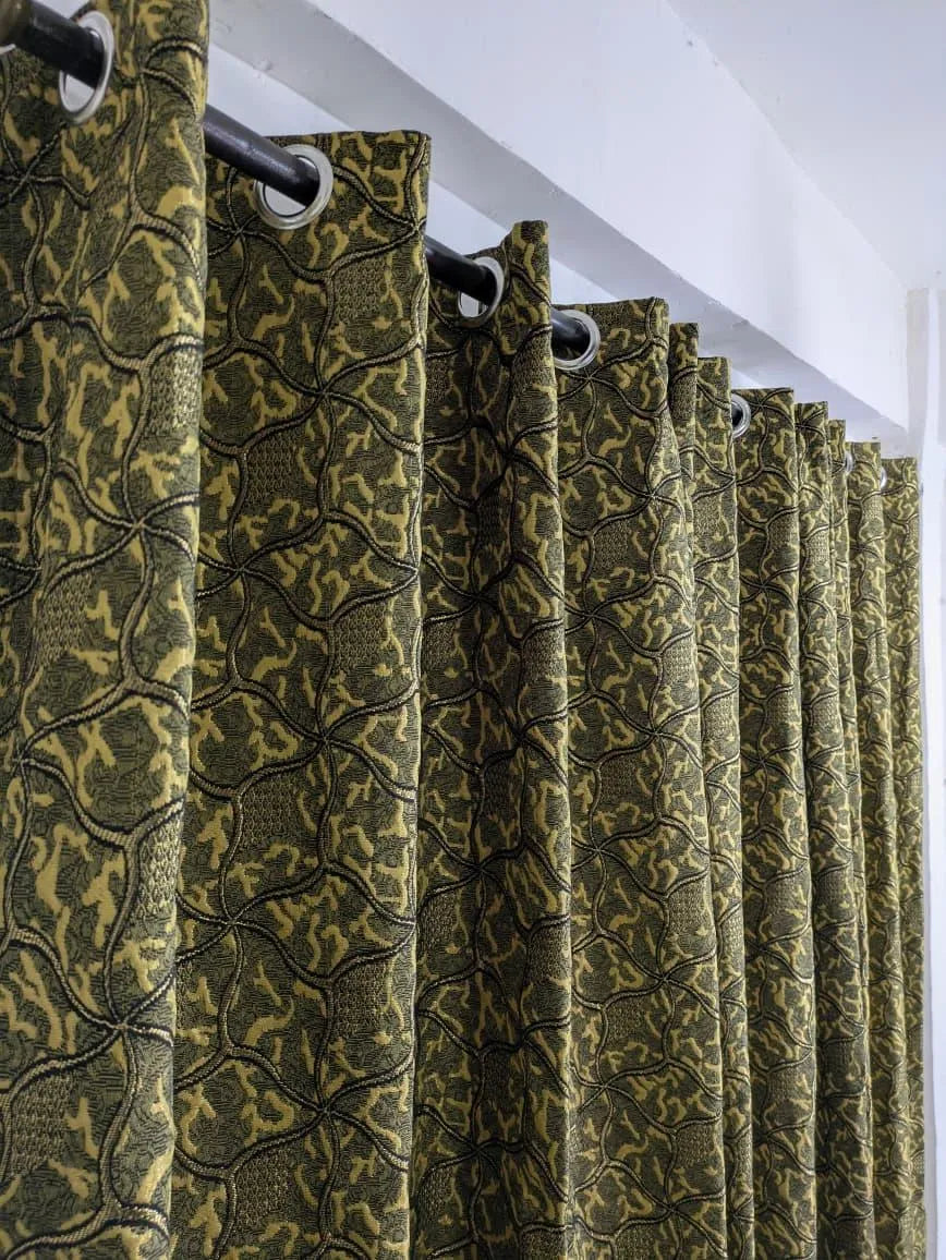 Jacquard printed curtain 56x96 inch multicolor panel, stylish curtain for bedroom living room home decor use