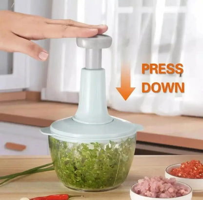 Push vegetable cutter multicolor kitchen chopper, ABS plastic manual slicer dicer for vegetables, compact tool for daily cooking use