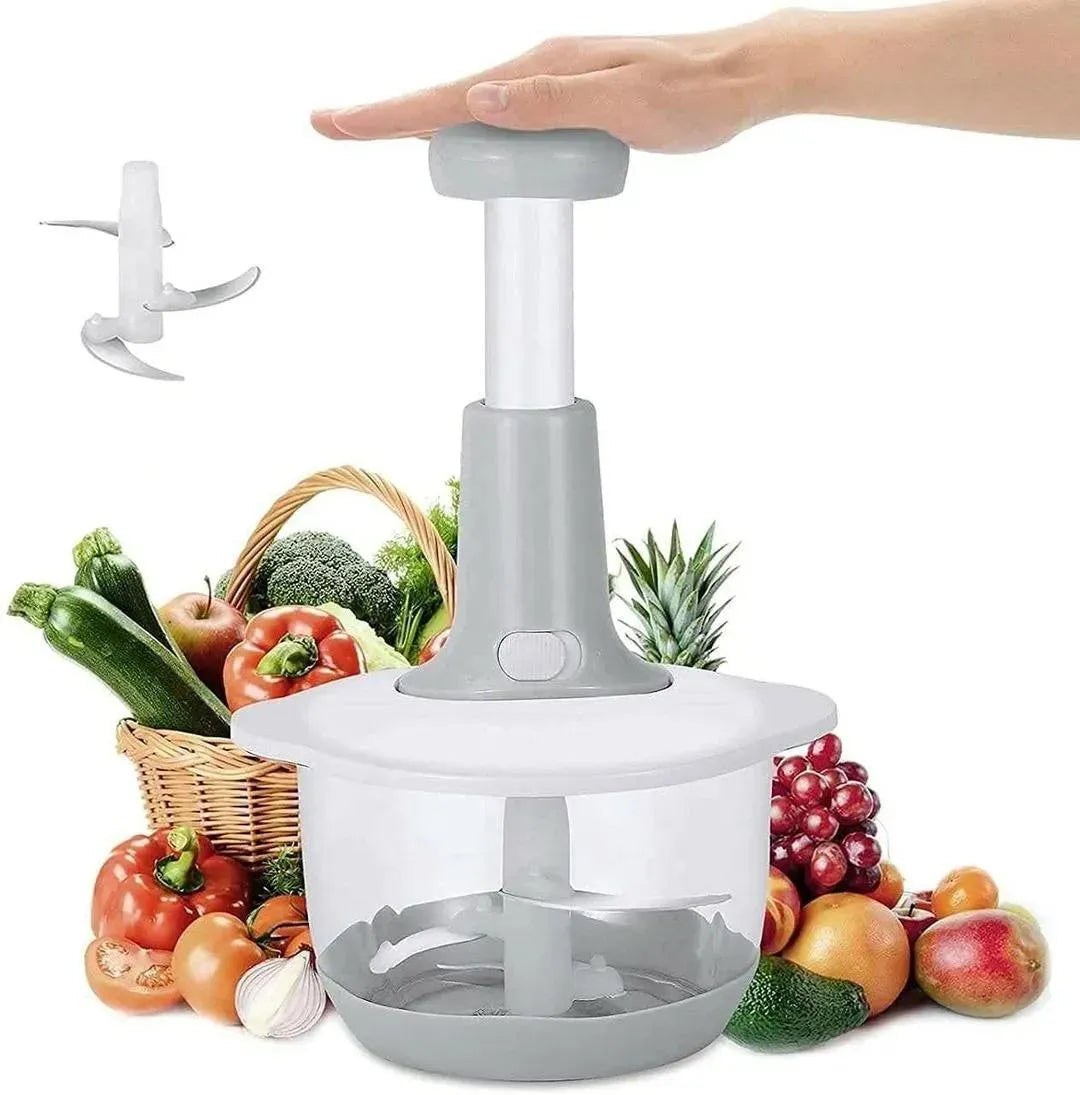 Push vegetable cutter multicolor kitchen chopper, ABS plastic manual slicer dicer for vegetables, compact tool for daily cooking use
