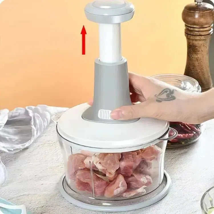 Push vegetable cutter multicolor kitchen chopper, ABS plastic manual slicer dicer for vegetables, compact tool for daily cooking use