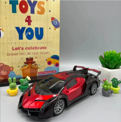RC gear racing car for kids electric drive multicolor toy with remote control for indoor outdoor play and fun
