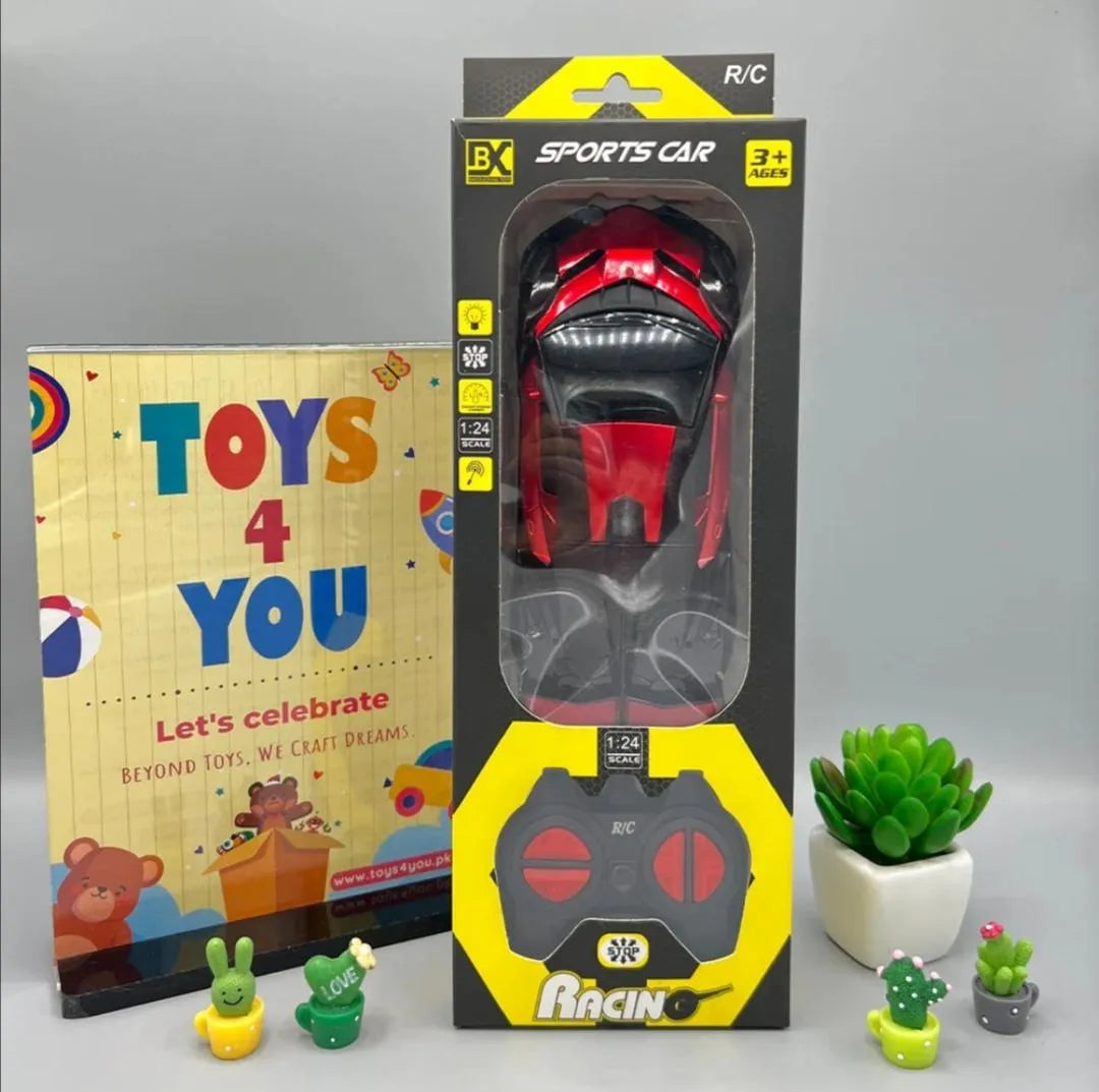 RC gear racing car for kids electric drive multicolor toy with remote control for indoor outdoor play and fun