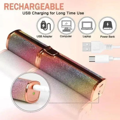 Rechargeable 2-in-1 Eyebrow Trimmer & Shaver for Women – Cordless, Pink ABS, – Swift Mart 