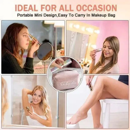 Rechargeable 2-in-1 Eyebrow Trimmer & Shaver for Women – Cordless, Pink ABS, – Swift Mart 