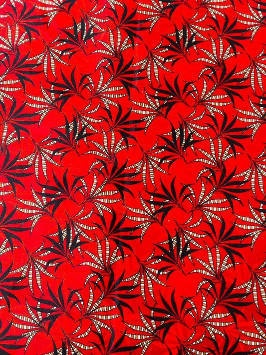 Red printed polo cotton 2 piece suit for women casual wear soft breathable fabric matching shirt and trouser set