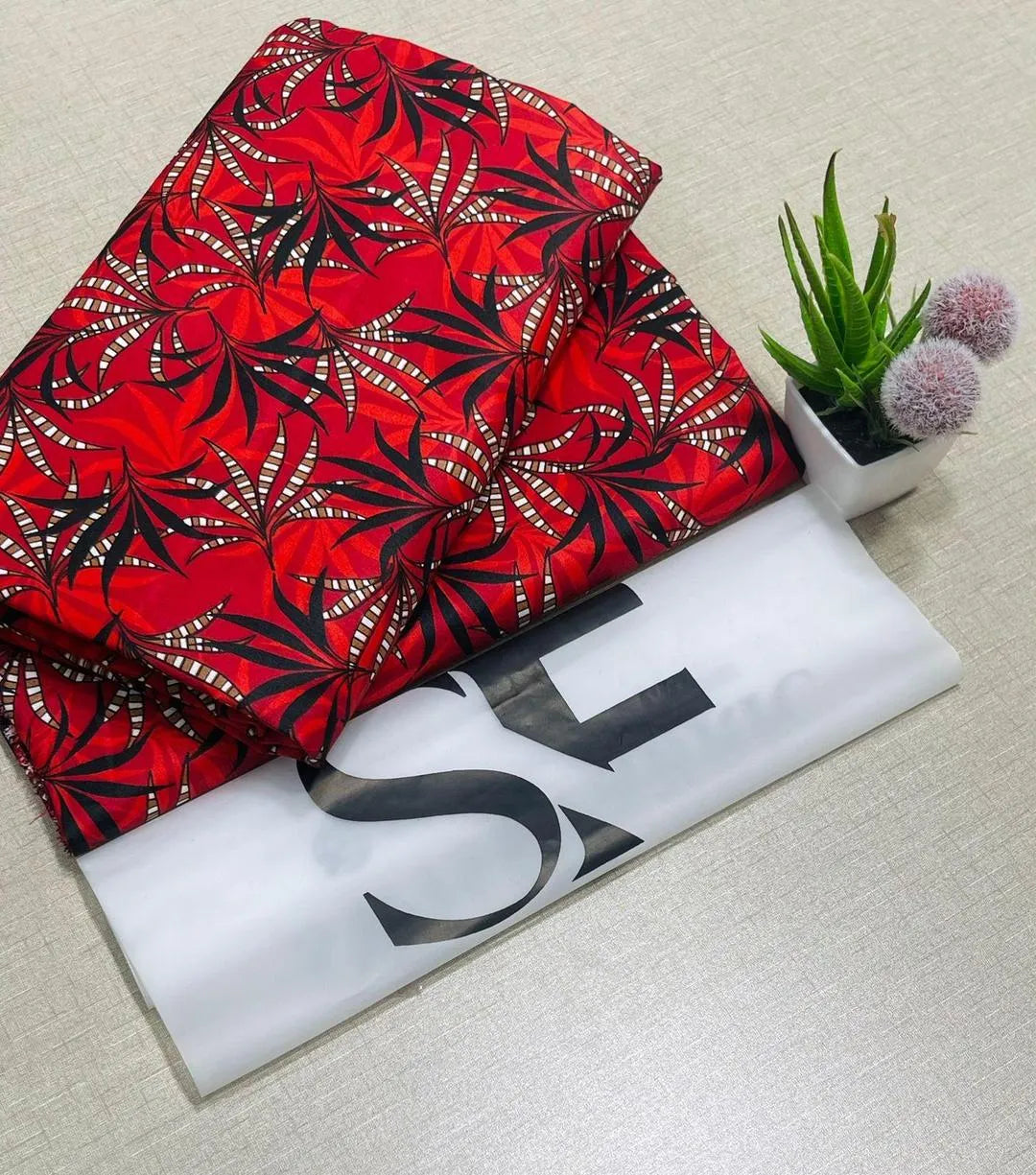 Red printed polo cotton 2 piece suit for women casual wear soft breathable fabric matching shirt and trouser set