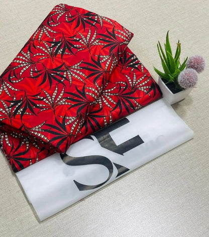 Red printed polo cotton 2 piece suit for women casual wear soft breathable fabric matching shirt and trouser set
