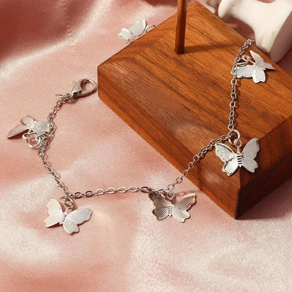 butterfly charm silver bracelet women elegant fashion jewelry Pakistan Swift Mart