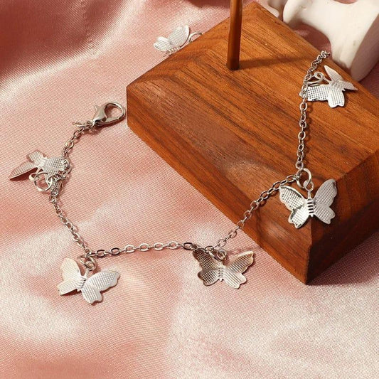 butterfly charm silver bracelet women elegant fashion jewelry Pakistan Swift Mart