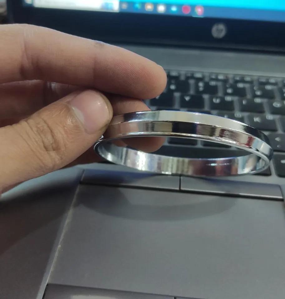 Men stainless steel kara bangle silver polished durable bracelet Pakistan Swift Mart