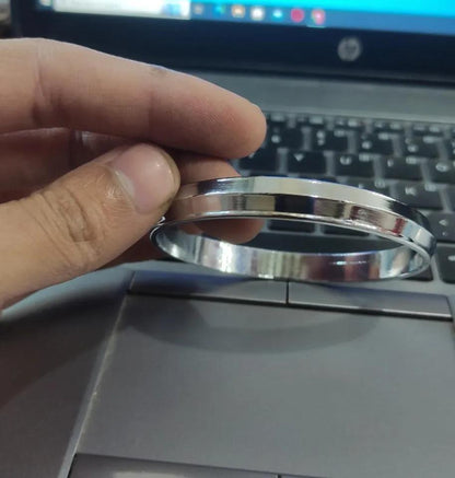 Men stainless steel kara bangle silver polished durable bracelet Pakistan Swift Mart