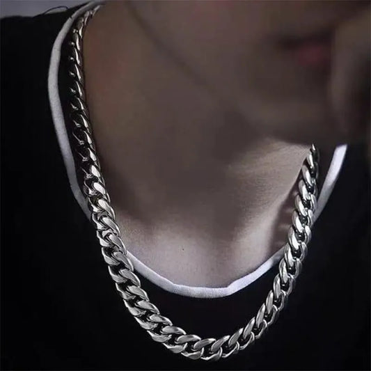 Premium chain and bracelet set stainless steel silver finish stylish wear Swift Mart