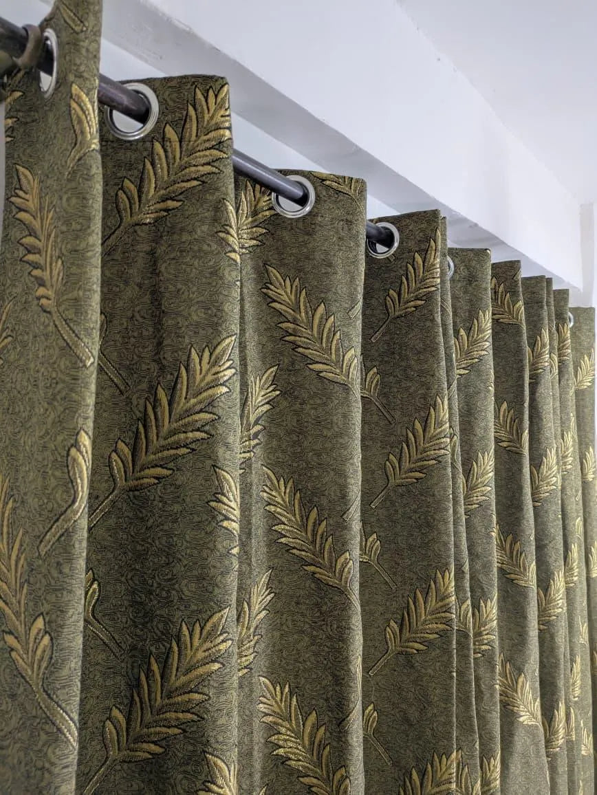 Velvet jacquard printed curtain 56x96 inch panel, soft luxury curtain for bedroom living room home decor elegant use