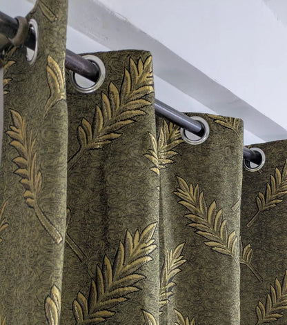 Velvet jacquard printed curtain 56x96 inch panel, soft luxury curtain for bedroom living room home decor elegant use