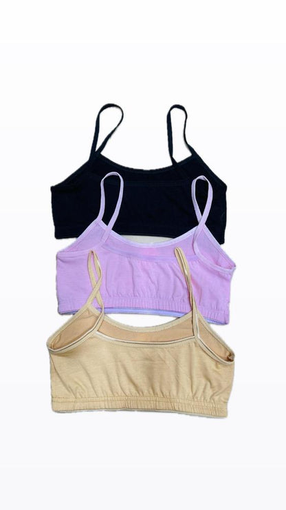 Pack of 3 summer blouses black lavender beige comfortable soft fabric everyday wear