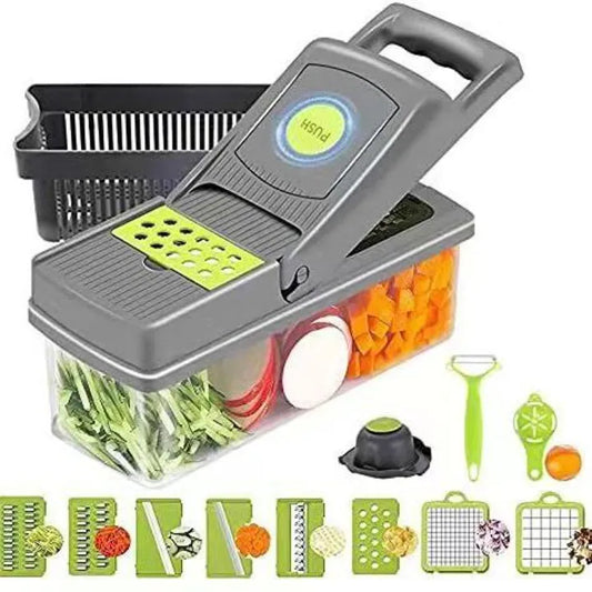 Swift Mart 16-in-1 Vegetable Chopper & Slicer with Storage Container