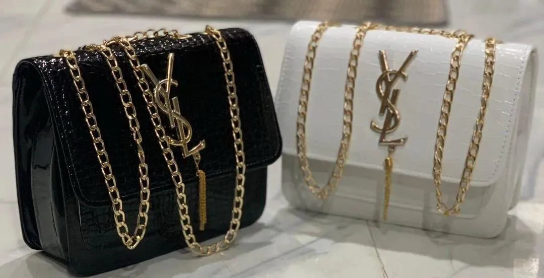 Leather crocodile texture handbag for women with chain strap stylish compact crossbody bag for daily and formal use