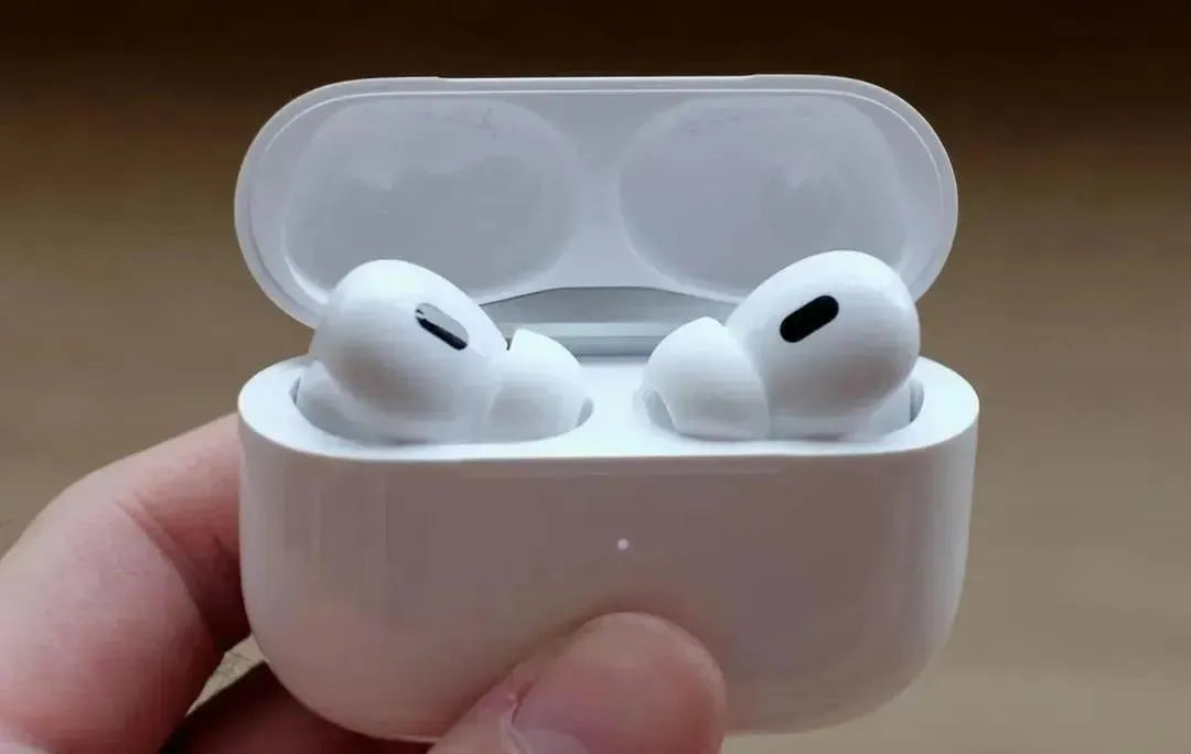 Wireless Airpods Bluetooth 5.3 noise cancelling earbuds white black with charging case, long battery earbuds for calls music travel use