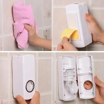 Toothpaste dispenser holder wall mount bathroom organizer white, toothbrush storage unit for family bathroom space saving use