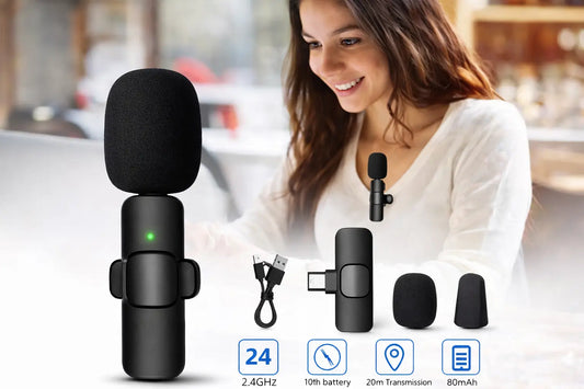 K8 wireless lavalier collar microphone for android type-c noise reduction