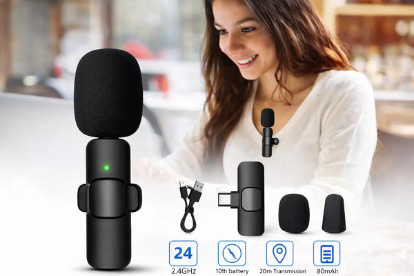 K8 wireless lavalier collar microphone for android type-c noise reduction