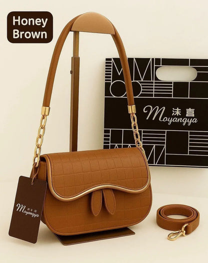 Women leather shoulder bag plain design available in black beige maroon and white stylish handbag for daily use