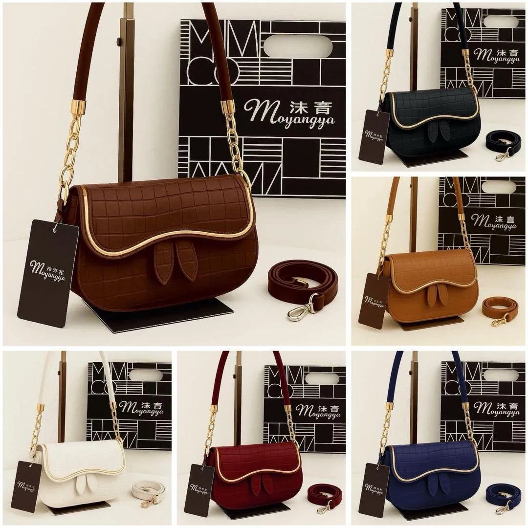 Women leather shoulder bag plain design available in black beige maroon and white stylish handbag for daily use
