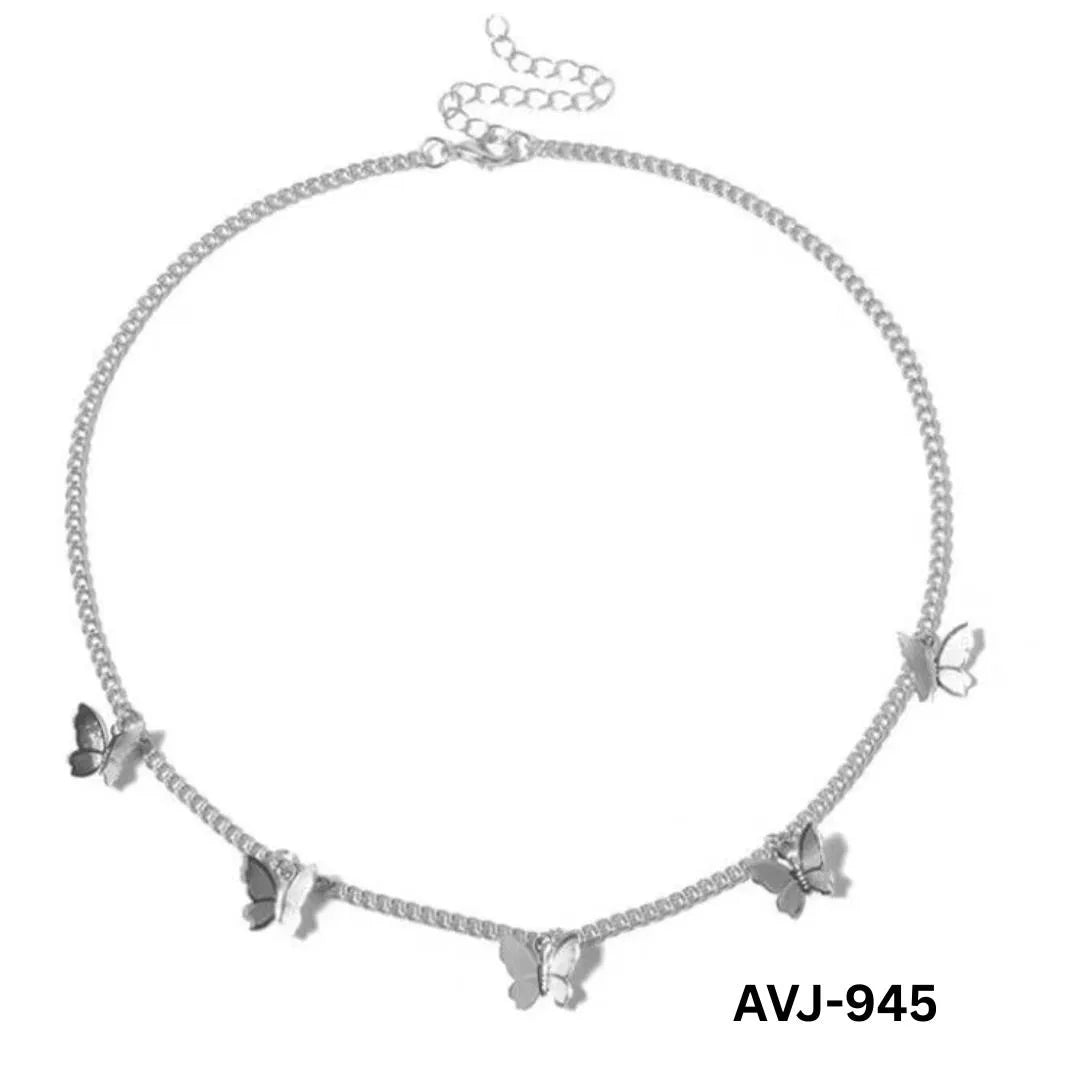 Korean butterfly necklace women gold silver alloy lightweight stylish  Swift Mart