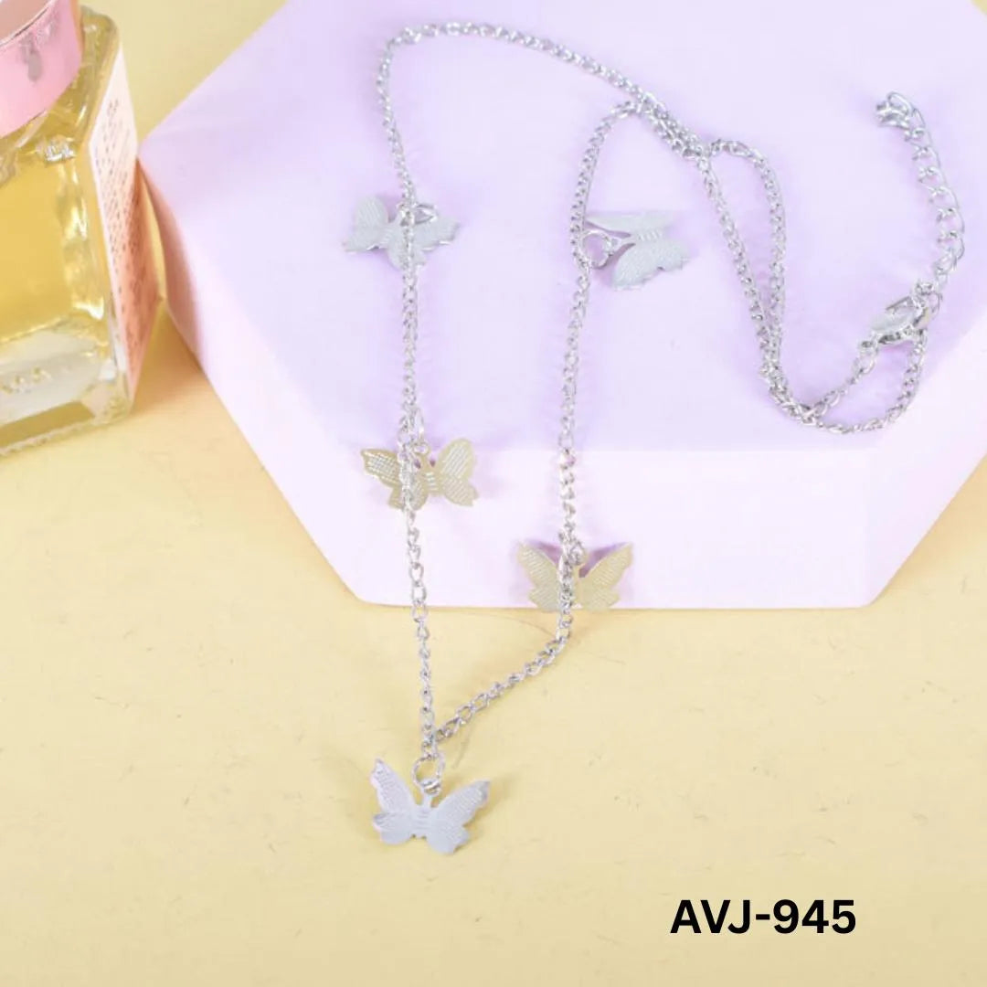 Korean butterfly necklace women gold silver alloy lightweight stylish  Swift Mart