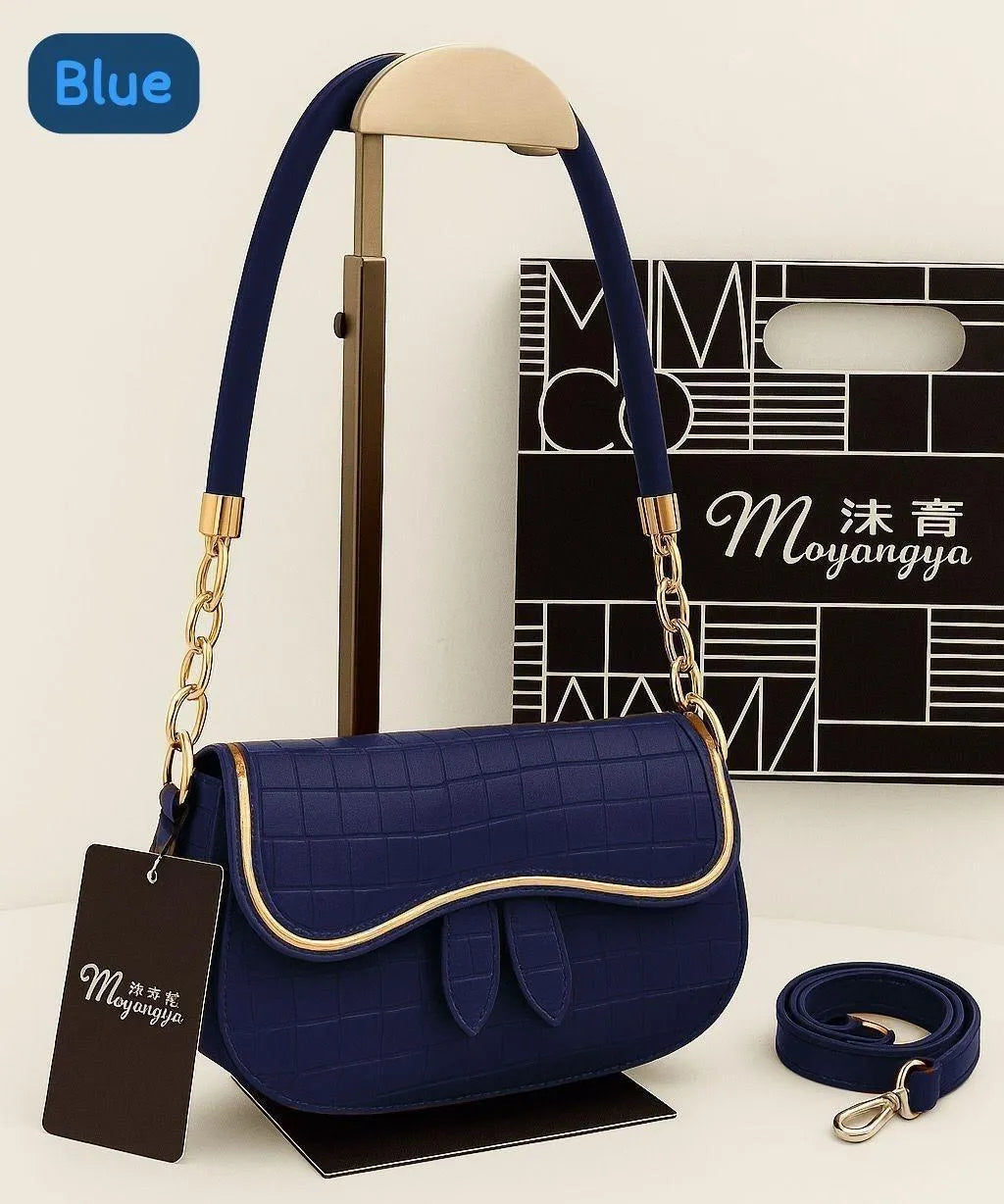 Women leather shoulder bag plain design available in black beige maroon and white stylish handbag for daily use
