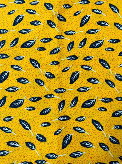 Yellow printed polo cotton 2 piece suit for women casual wear soft breathable fabric matching shirt and trouser set