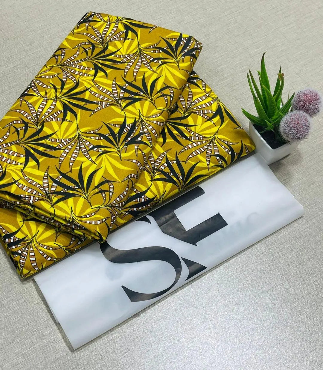 Yellow printed polo cotton 2 piece suit for women casual wear soft breathable fabric matching shirt and trouser set