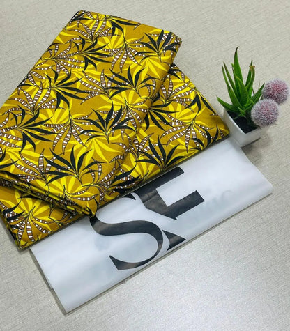 Yellow printed polo cotton 2 piece suit for women casual wear soft breathable fabric matching shirt and trouser set