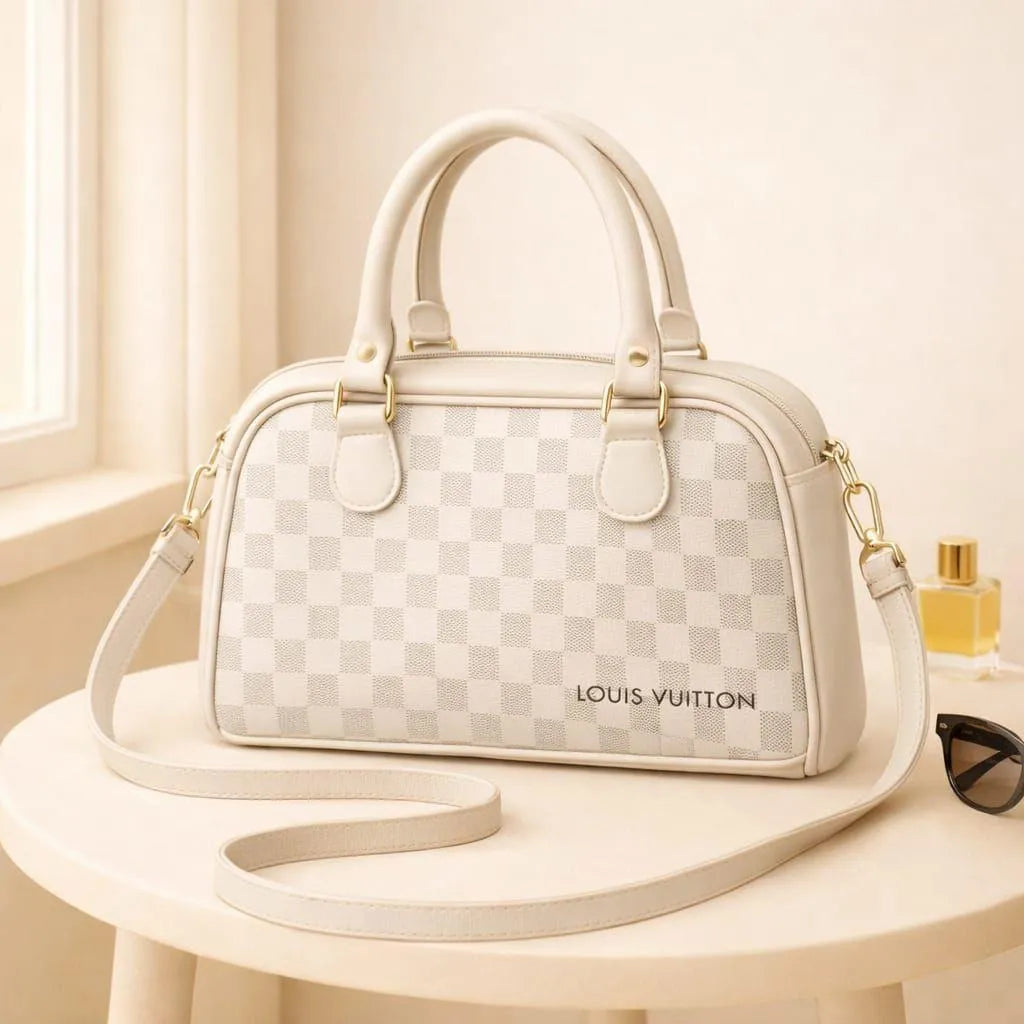 White leather shoulder bag for girls stylish durable handbag for daily use casual outings and elegant occasions