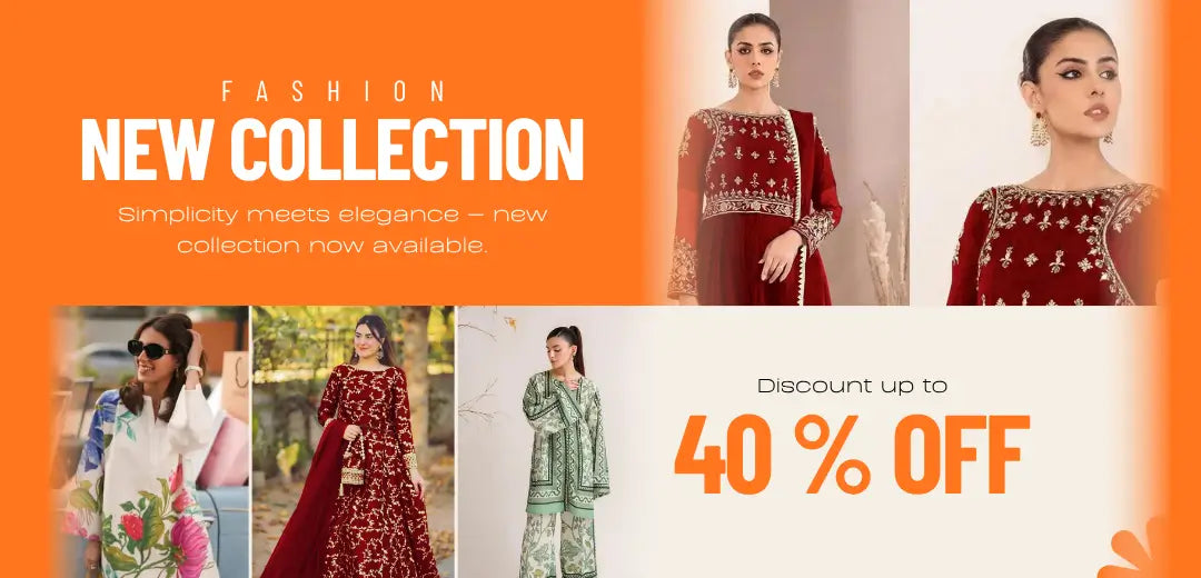 Collection banner showcasing fashion, clothing, shoes and accessories with free delivery across Pakistan, fast shipping and limited-time offers.2